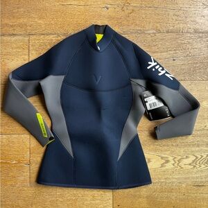 Women's Zhik Superwarm V Neoprene Top Navy and Gray